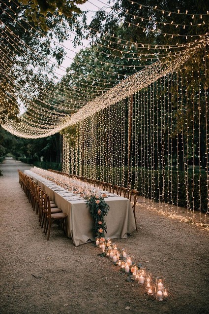 A moody dream garden wedding for a fashion forward couple at Palacio Villahermosa in Spain
