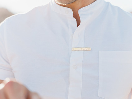 Custom tie pin... with out a tie! Inspiration