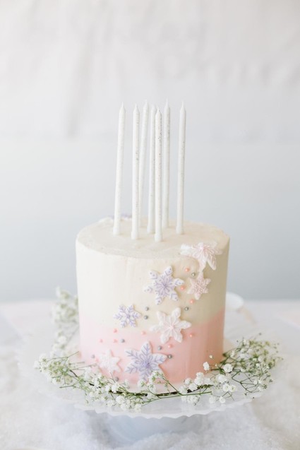All white arctic wonderland 7th birthday party Inspiration