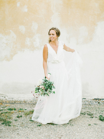 Sweet spring countryside wedding at Castle Bon Repos outside of Prague
