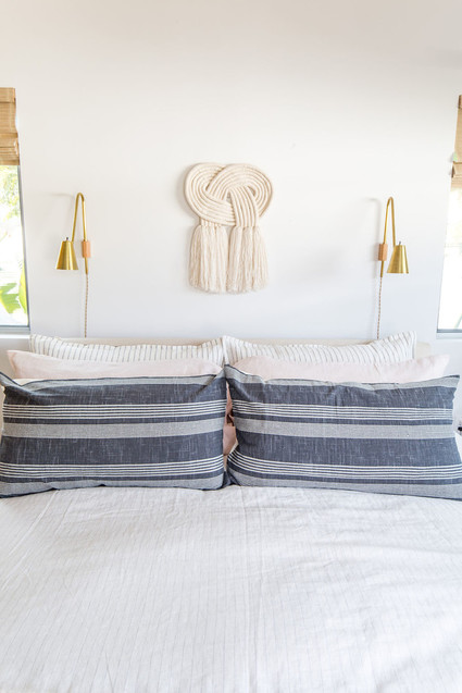 white bed linens