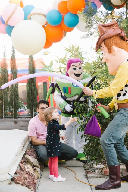 Toy Story and space-themed girl's second birthday party