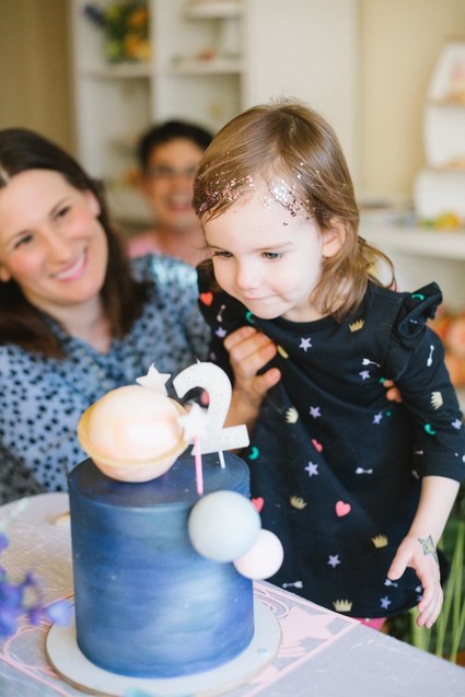 Toy Story and space-themed girl's second birthday party Inspiration