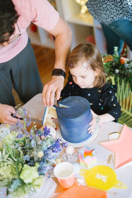 Toy Story and space-themed girl's second birthday party Inspiration