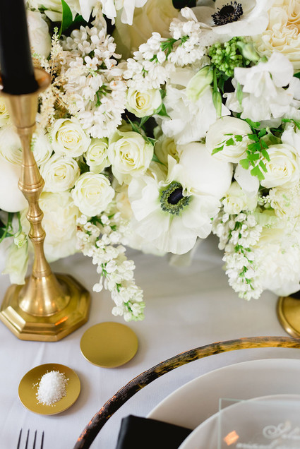 The ultimate black and white wedding with fashion-inspired details