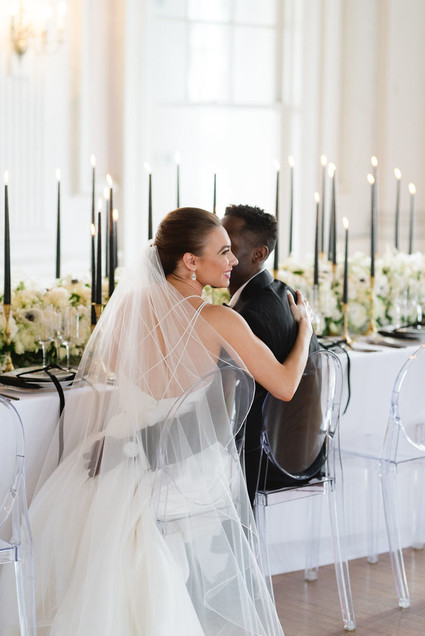 The ultimate black and white wedding with fashion-inspired details