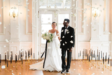 The ultimate black and white wedding with fashion-inspired details