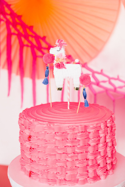 Festive all pink llama party inspiration Inspiration