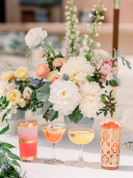All white gender surprise beach baby shower in La Jolla