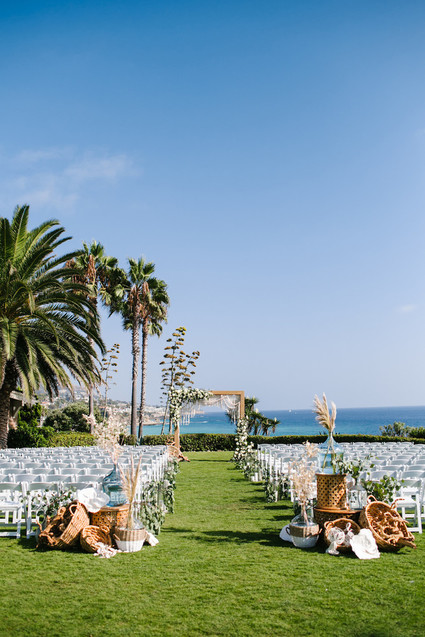 Modern beachy ceremony at the Montage Laguna Beach Inspiration