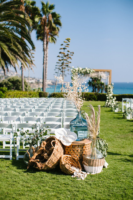 Modern beachy ceremony at the Montage Laguna Beach Inspiration
