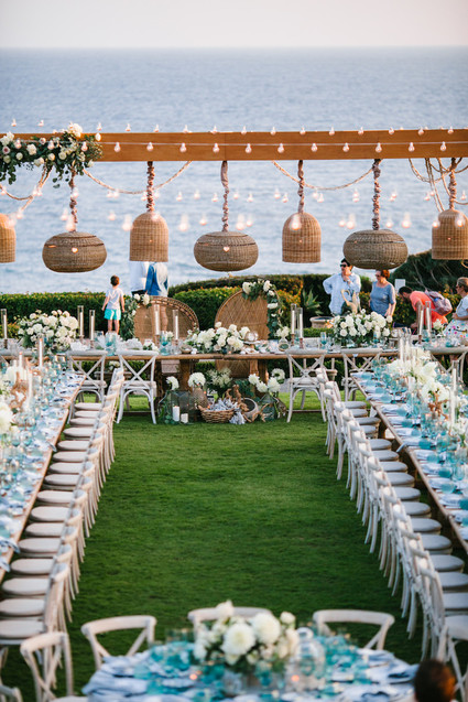 Modern beachy reception at the Montage Laguna Beach