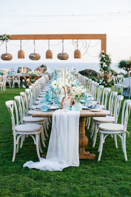 Modern beachy reception at the Montage Laguna Beach Inspiration
