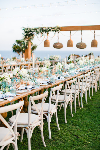 Modern beachy reception at the Montage Laguna Beach Inspiration