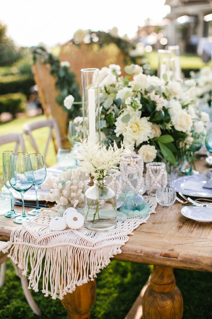 Modern beachy reception at the Montage Laguna Beach Inspiration
