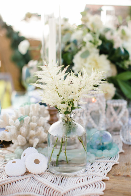 Modern beachy reception at the Montage Laguna Beach Inspiration