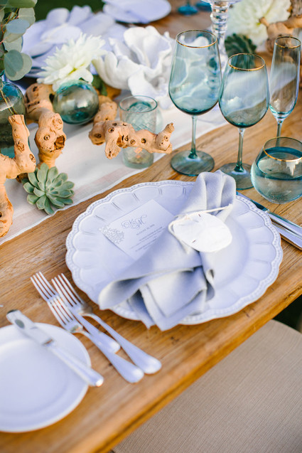 Modern beachy reception at the Montage Laguna Beach Inspiration