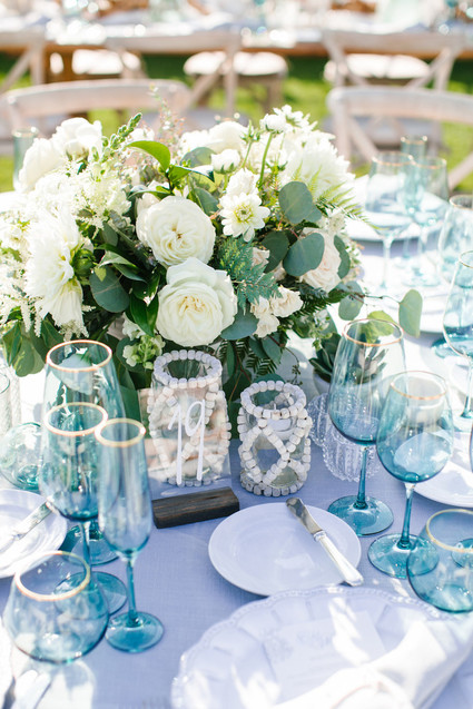 Modern beachy reception at the Montage Laguna Beach Inspiration