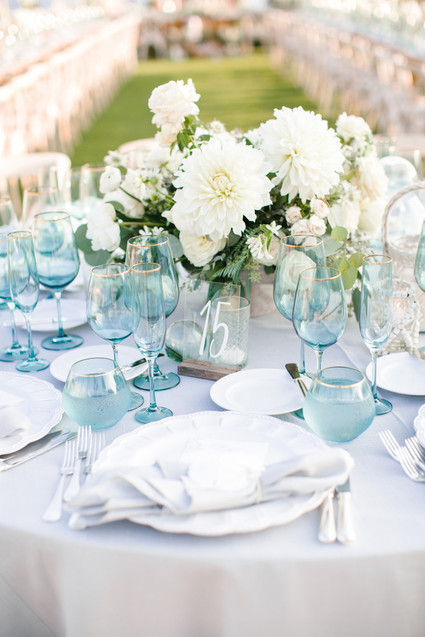 Modern beachy reception at the Montage Laguna Beach Inspiration