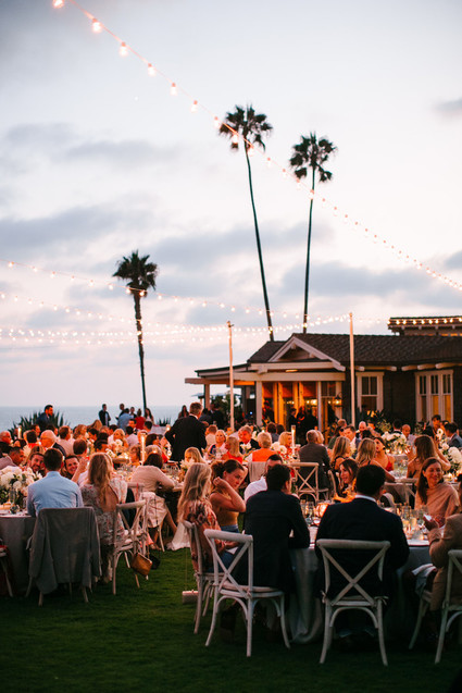 Modern beachy reception at the Montage Laguna Beach
