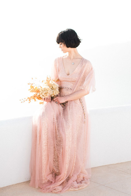 Art nouveau inspired Glasshouse wedding at Rocabella Hotel in Santorini