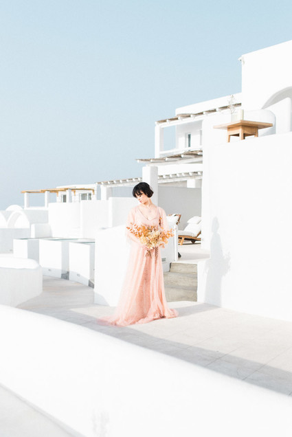 Art nouveau inspired Glasshouse wedding at Rocabella Hotel in Santorini