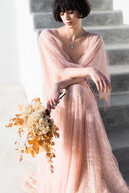 Art nouveau inspired Glasshouse wedding at Rocabella Hotel in Santorini