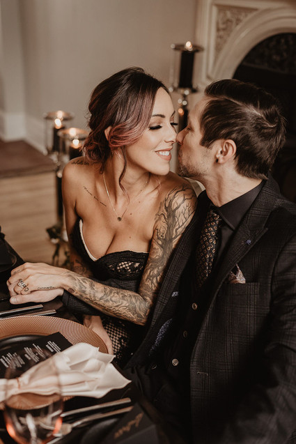 moody fall wedding inspiration with shades of coral and rust