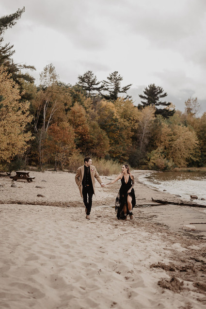 moody fall wedding inspiration with shades of coral and rust Inspiration