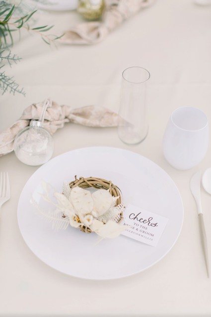 All white winter bridal shower for a destination wedding in Mexico