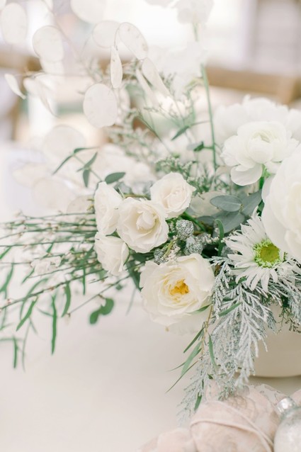 All white winter bridal shower for a destination wedding in Mexico