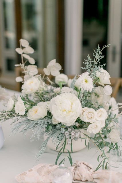 All white winter bridal shower for a destination wedding in Mexico