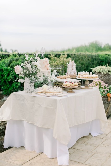 All white winter bridal shower for a destination wedding in Mexico