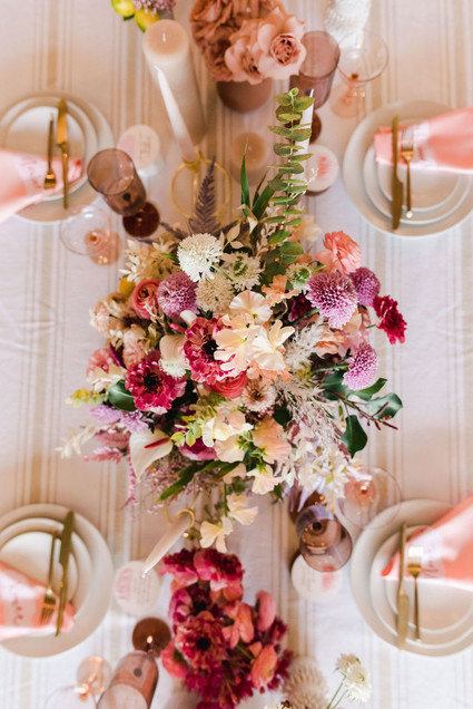 Coral and peach Galentine's party at Festoon LA