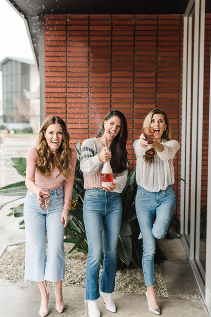 Coral and peach Galentine's party at Festoon LA