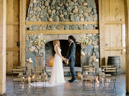 Luxe winter Rocky Mountain ranch wedding Inspiration
