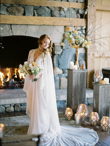 Luxe winter Rocky Mountain ranch wedding