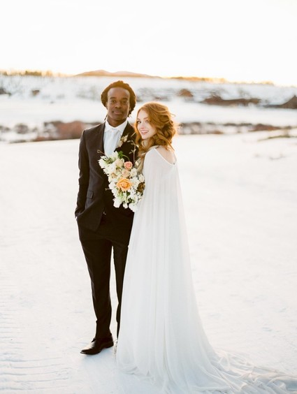 Luxe winter Rocky Mountain ranch wedding Inspiration