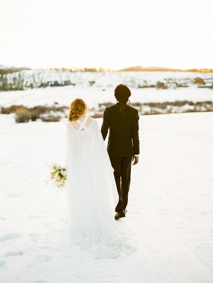 Luxe winter Rocky Mountain ranch wedding Inspiration