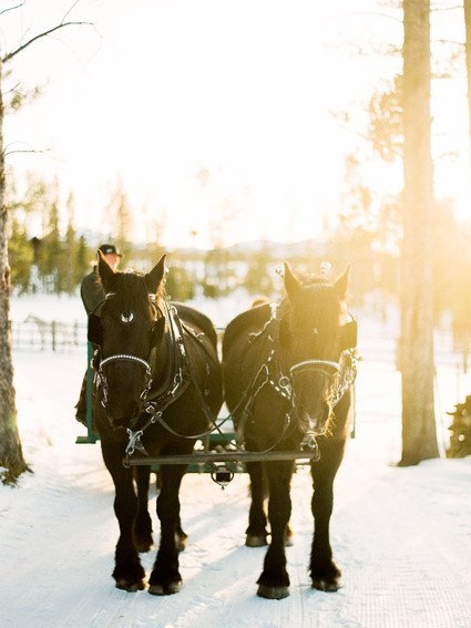 Luxe winter Rocky Mountain ranch wedding