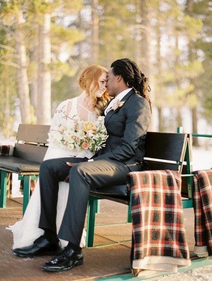 Luxe winter Rocky Mountain ranch wedding Inspiration