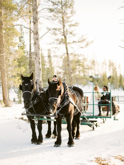 Luxe winter Rocky Mountain ranch wedding