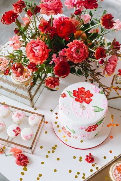 Lunar New Year kids party with red and gold details