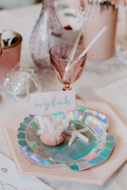Boho mermaid girl's birthday party with all the sparkles Inspiration
