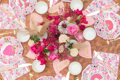 Eye Love You boho kids Valentine's Day party