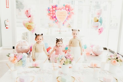Pastel and gold Valentine's Day party Inspiration