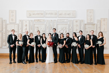 modern winter art gallery wedding in Philadelphia Inspiration