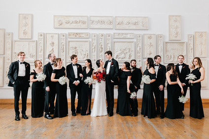 modern winter art gallery wedding in Philadelphia Inspiration
