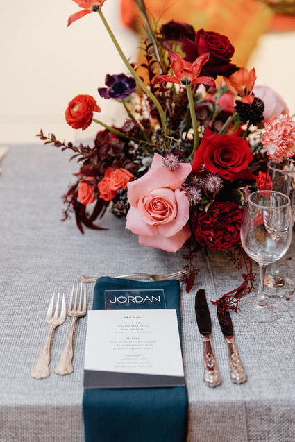modern winter art gallery wedding in Philadelphia Inspiration