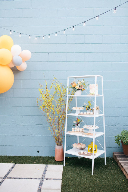 Spring backyard gender neutral baby shower